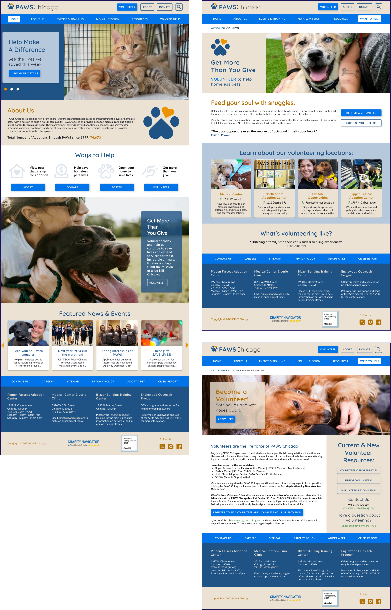 PAWS Chicago Home Screen Version 3