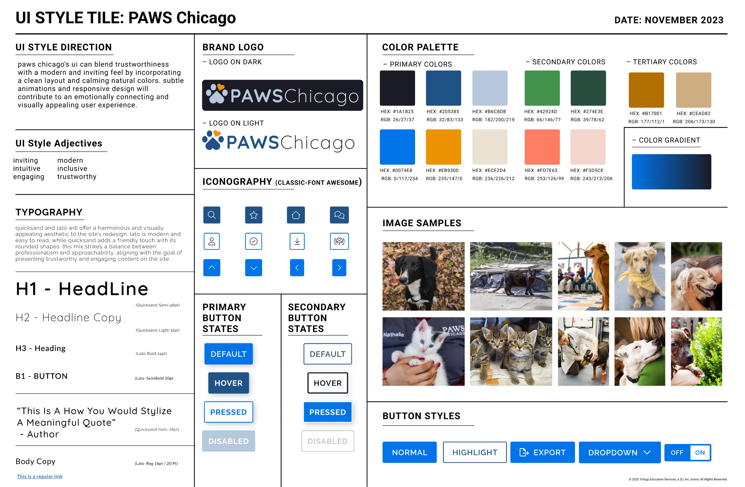PAWS Chicago UI Style Guide